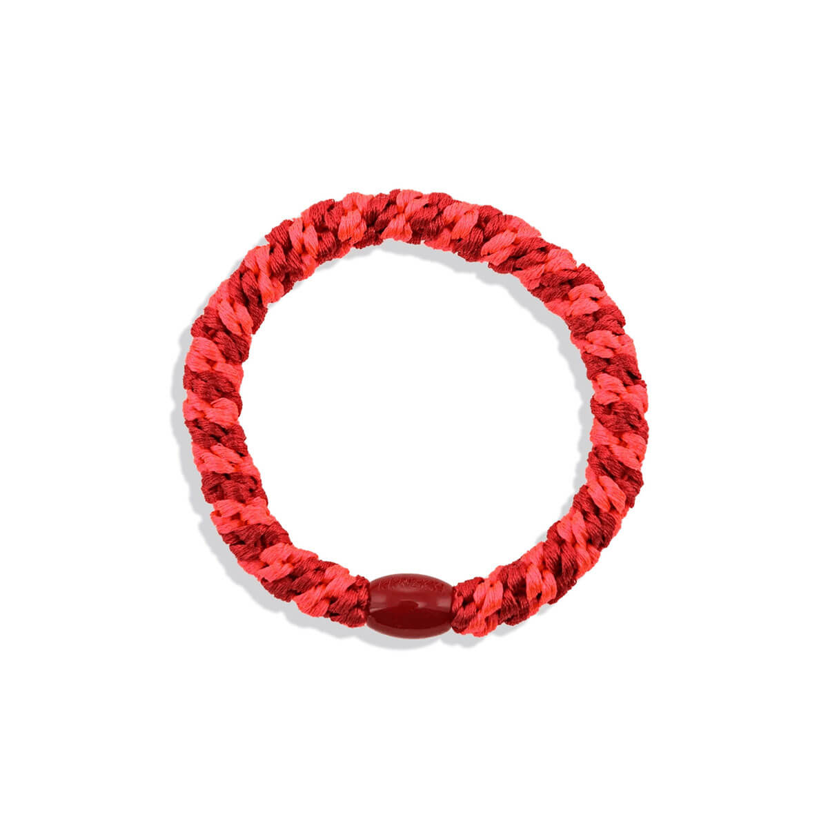 Kknekki Snag Free Hair Band in Red Neon Pink Stripe by Bon Dep