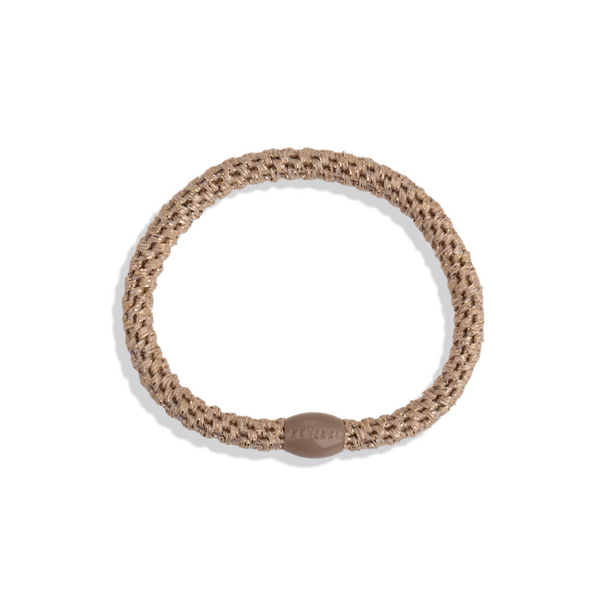 Kknekki Slim Hair Band in Beige Glitter by Bon Dep