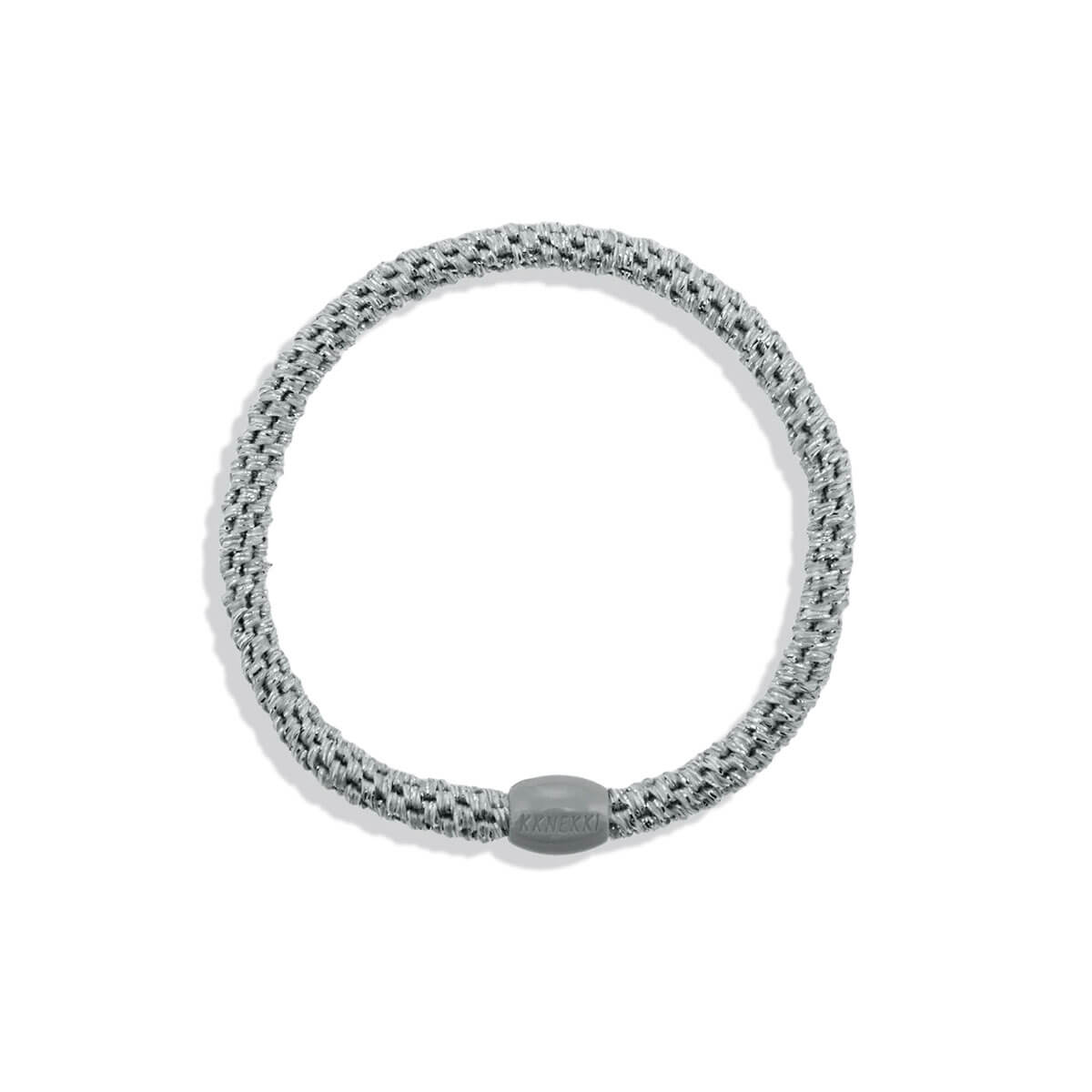 Kknekki Slim Hair Band in Silver Glitter by Bon Dep