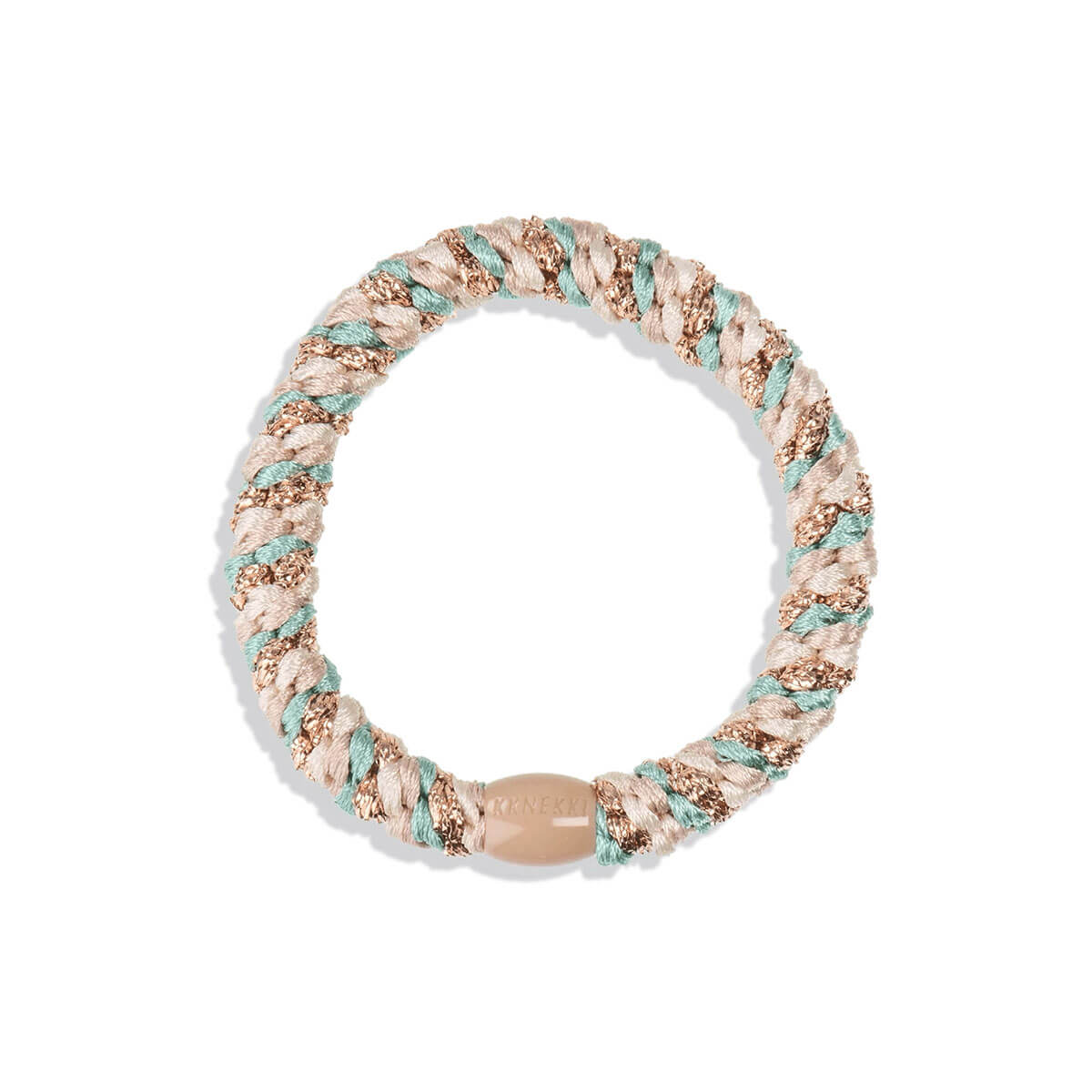 Kknekki Snag Free Hair Band in Turkish Beige Glitter Mix by Bon Dep