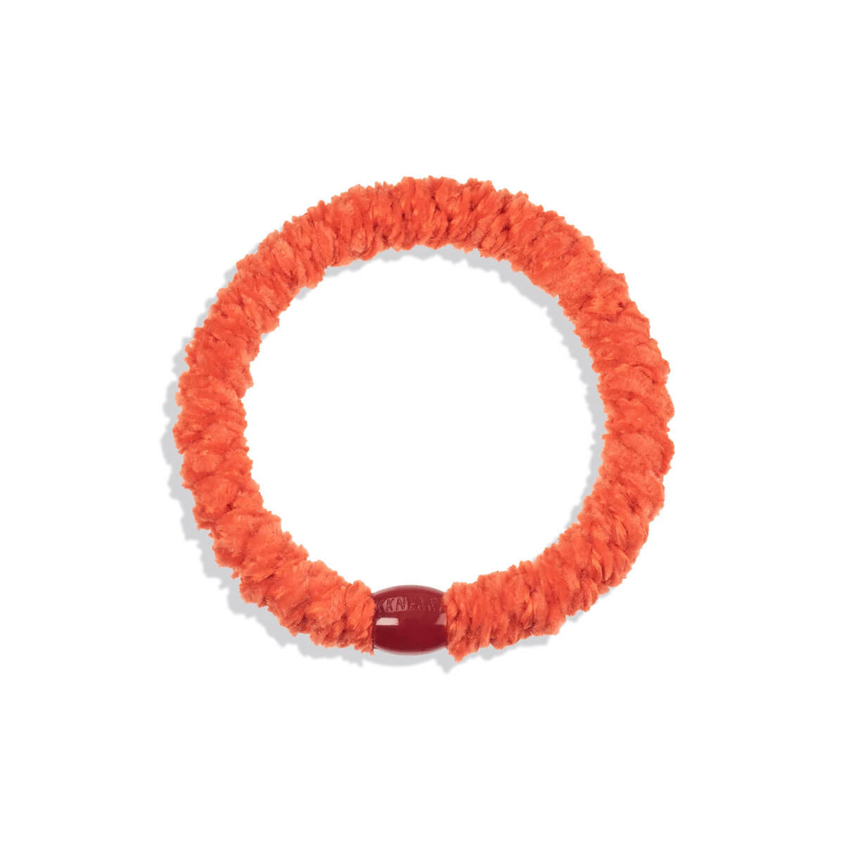 Kknekki Velvet Hair Band in Coral by Bon Dep