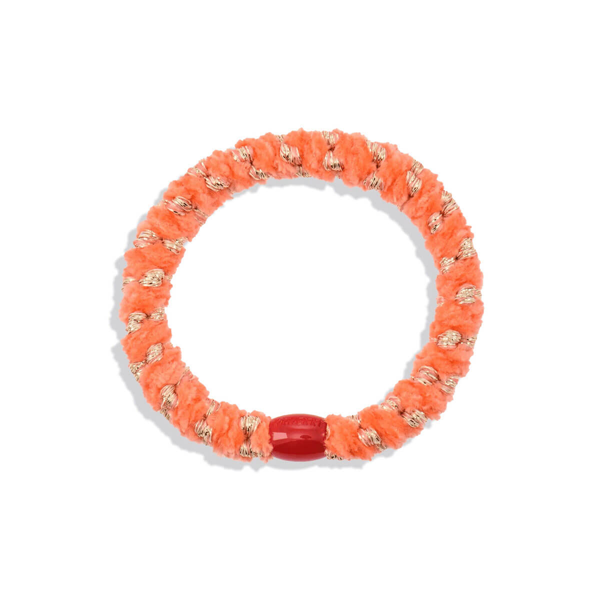 Kknekki Velvet Hair Band in Peach Stripe by Bon Dep
