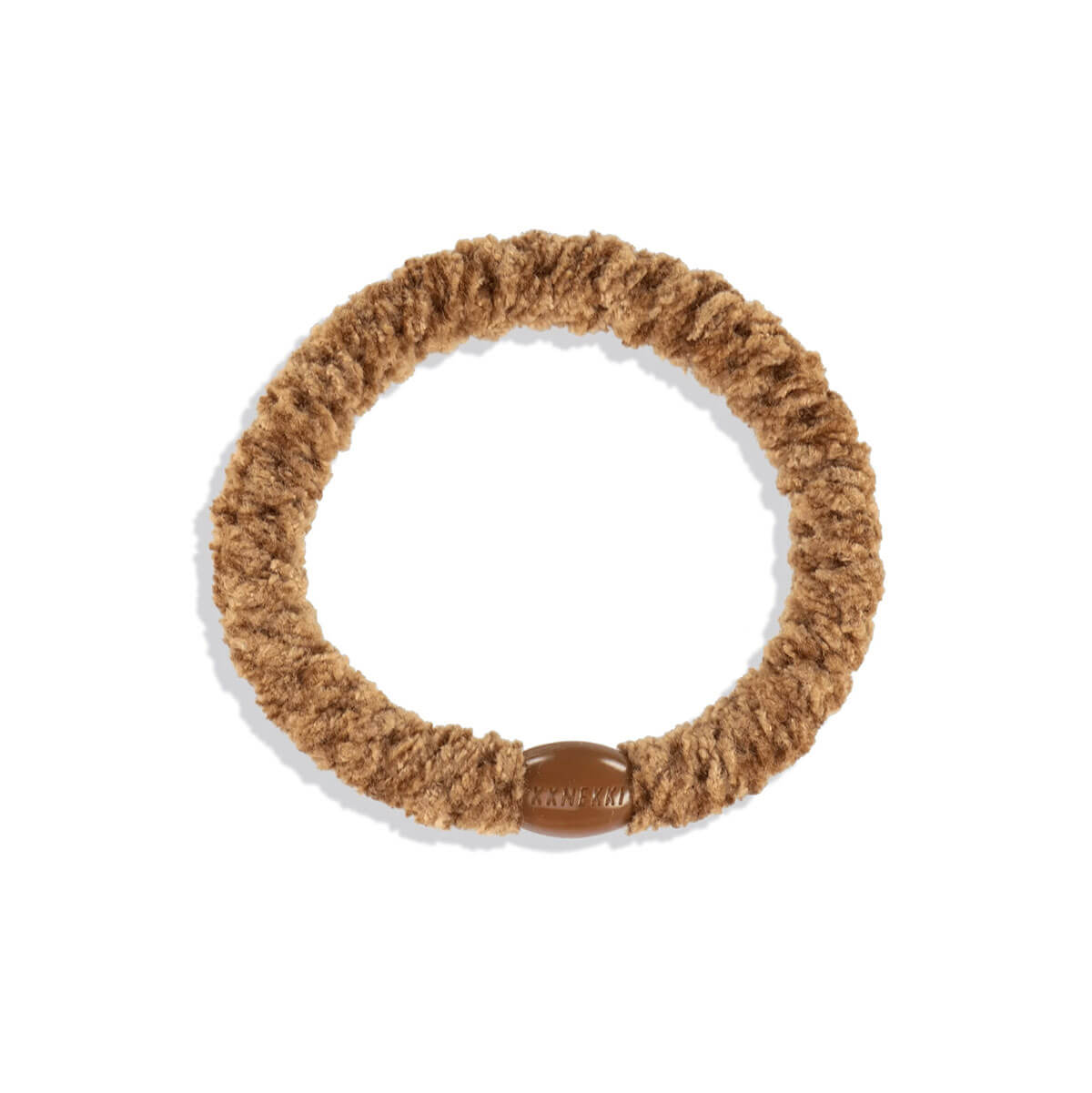 Kknekki Velvet Hair Band in Taupe by Bon Dep