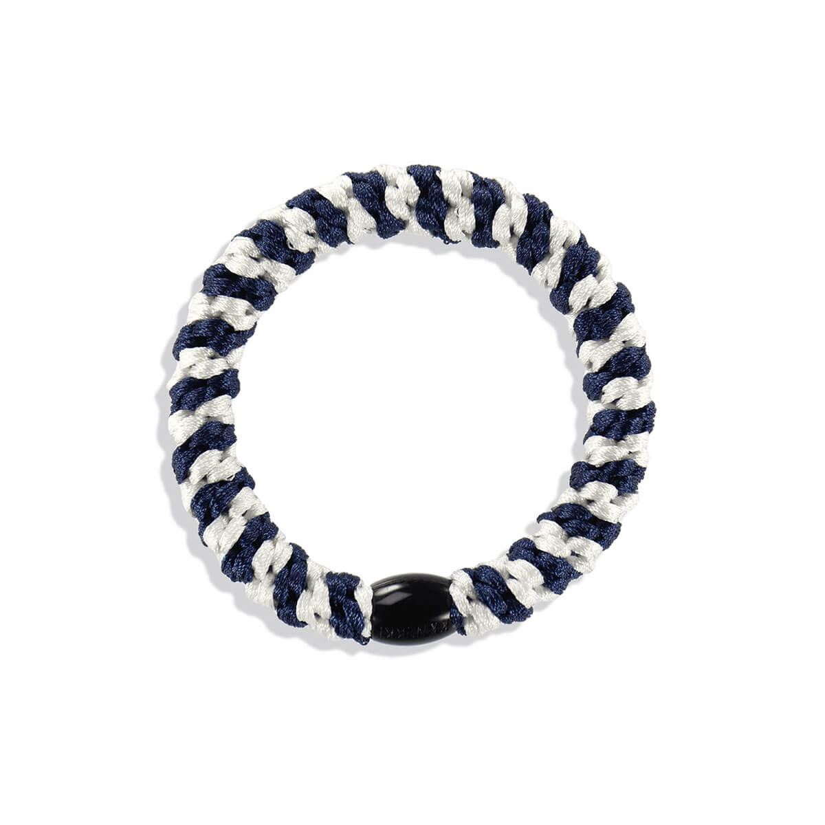 Kknekki Snag Free Hair Band in White Navy Stripe by Bon Dep