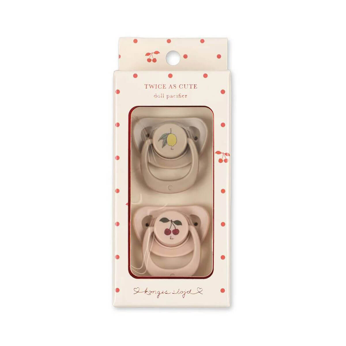 Doll Pacifier (2 Pack) in Cherry / Lemon by Konges Sløjd