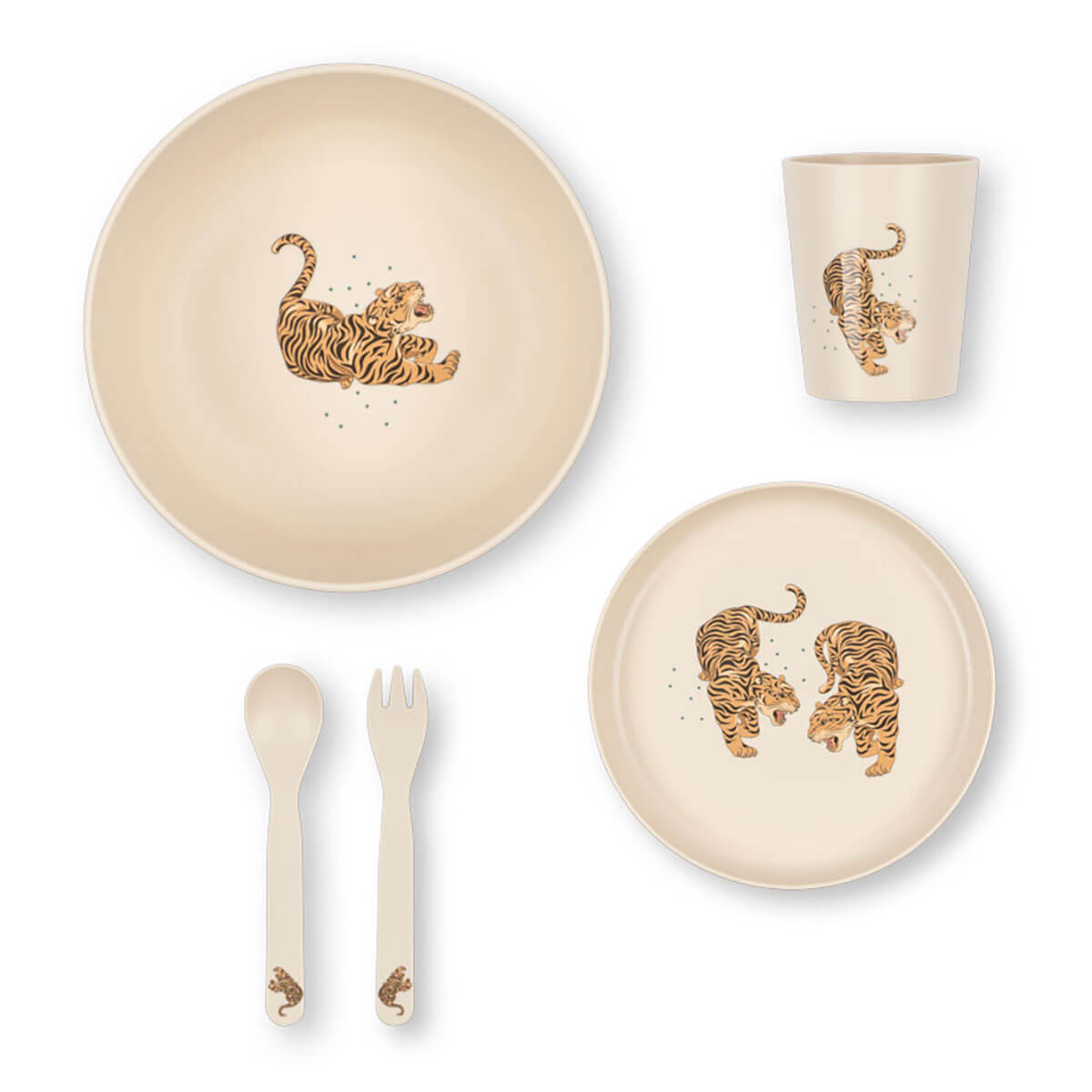 Dinner Set in Tiger Ruggito by Konges Sløjd