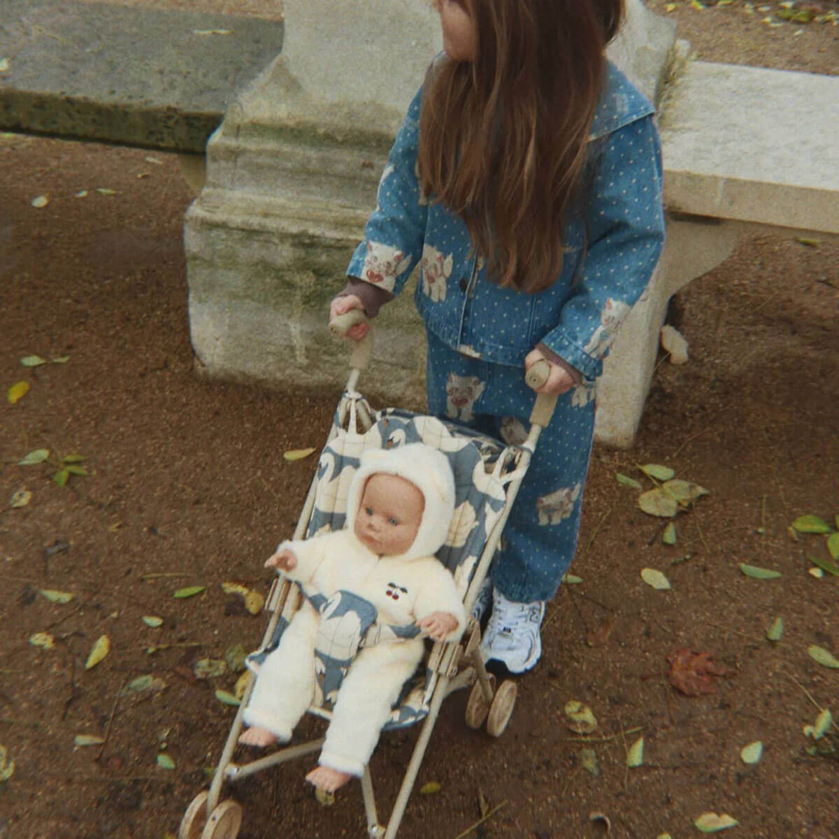 Doll Stroller in Swan by Konges Sløjd