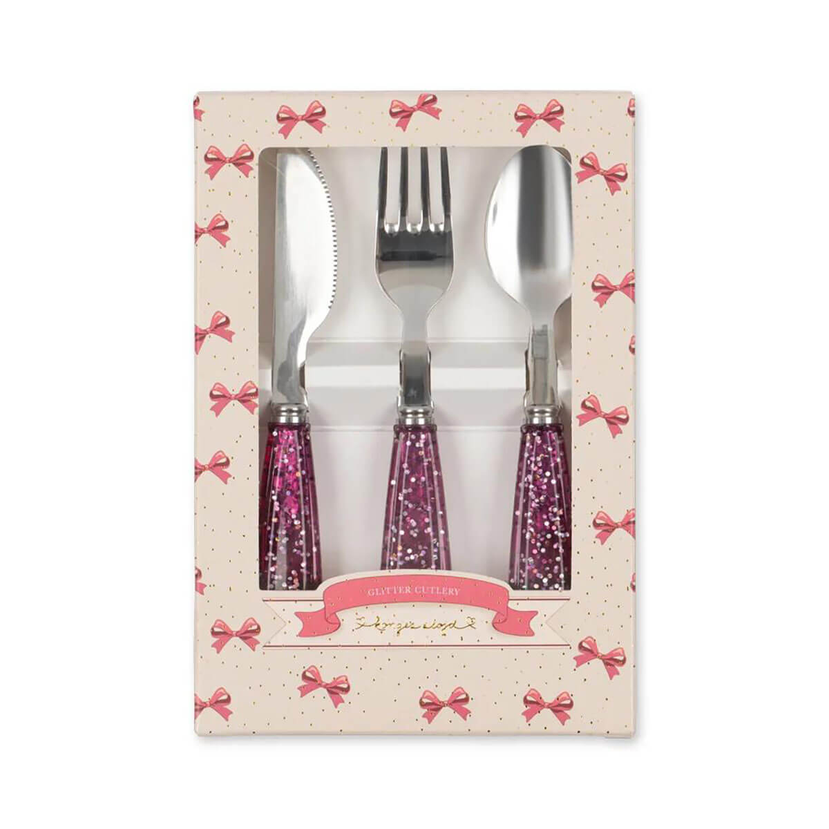 Glitter Cutlery in Sparkling Sangria by Konges Sløjd