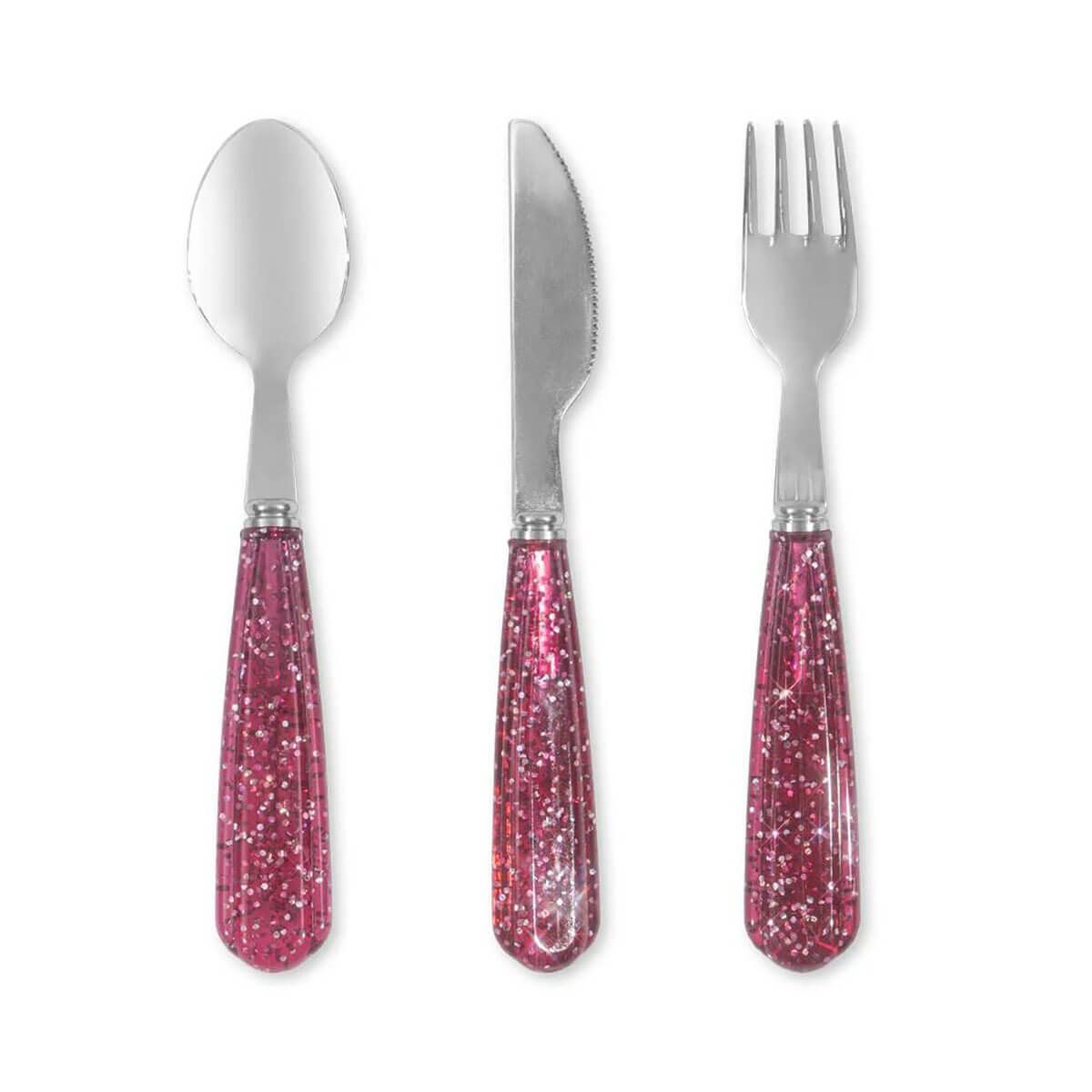 Glitter Cutlery in Sparkling Sangria by Konges Sløjd