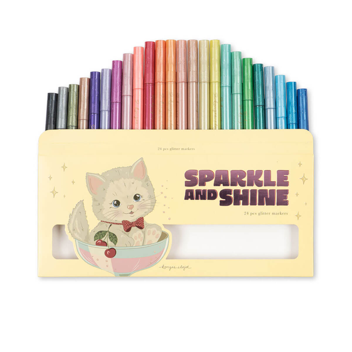 Glitter Markers in Cat by Konges Sløjd