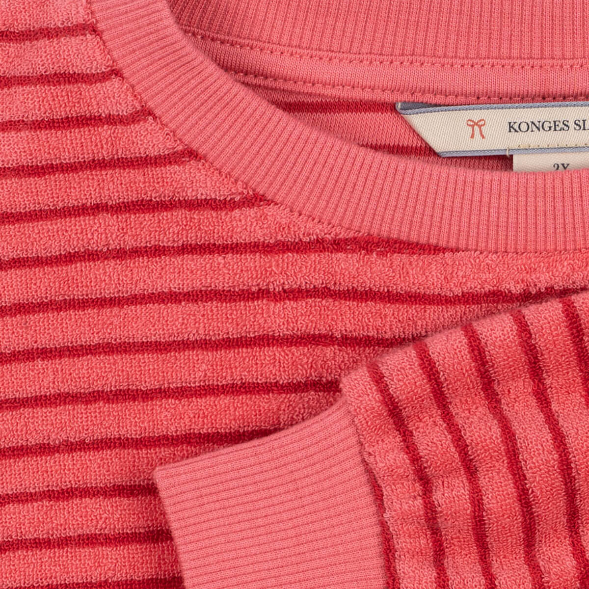 Itty Sweatshirt in Cardinal Rose Stripe by Konges Sløjd