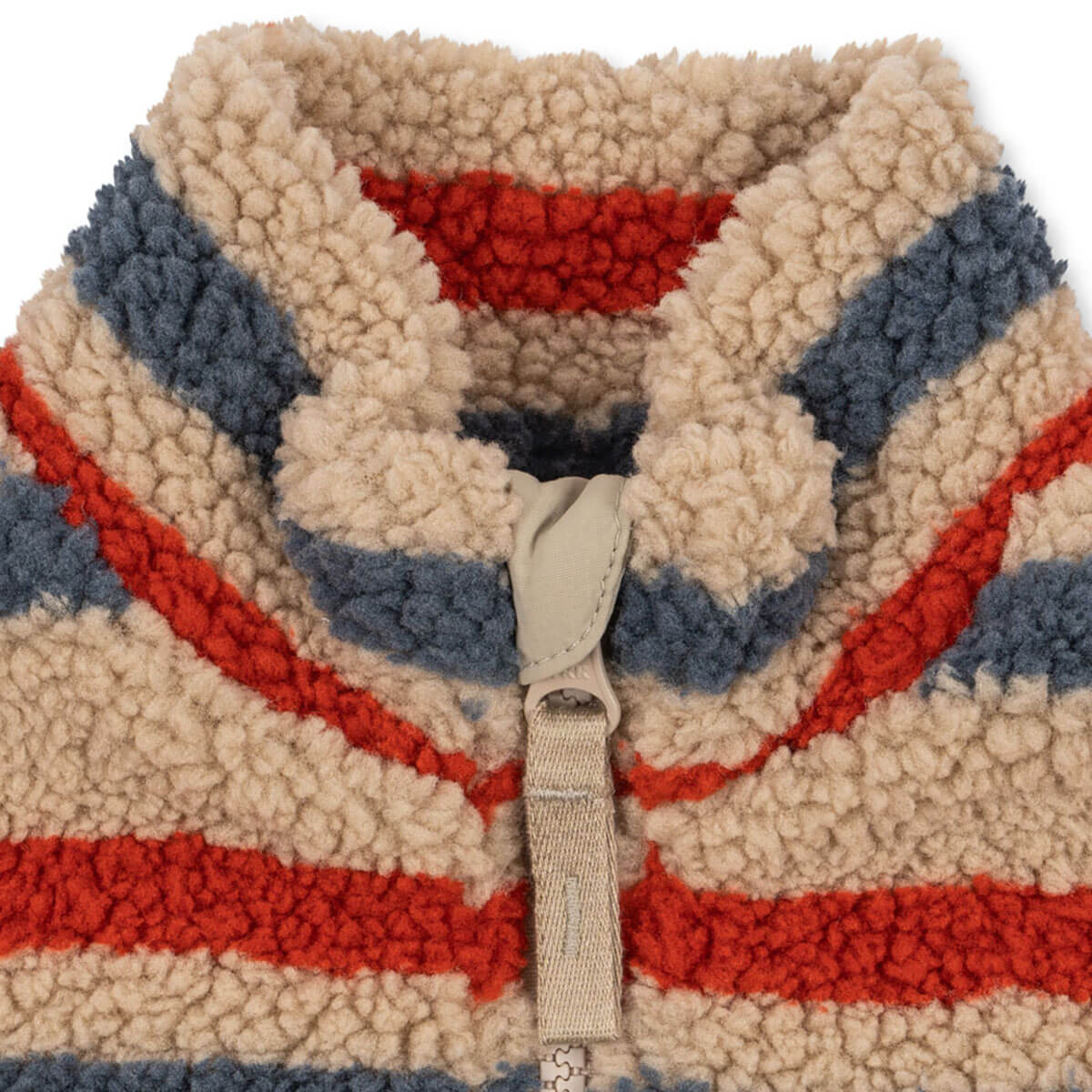 Jody Embroidery Teddy Jacket in Tangerine Stripe by Konges Sløjd