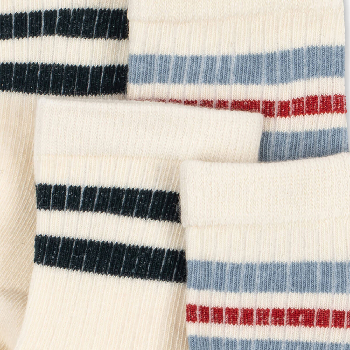 2 Pack Act Socks in Optic White by Konges Sløjd