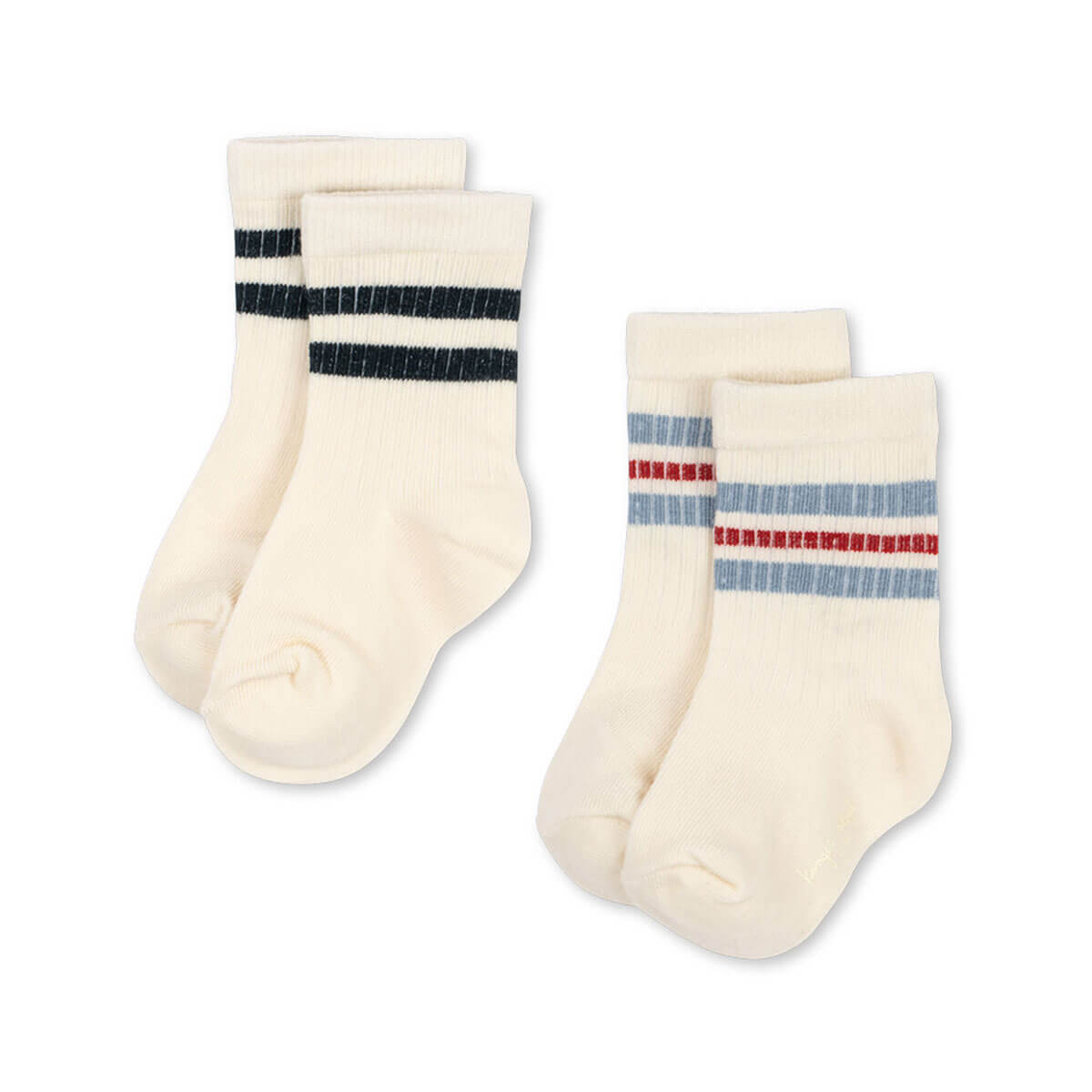 2 Pack Act Socks in Optic White by Konges Sløjd