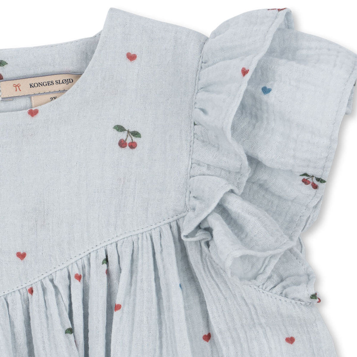 Coco Dress in Cherry Blue Coeur by Konges Sløjd