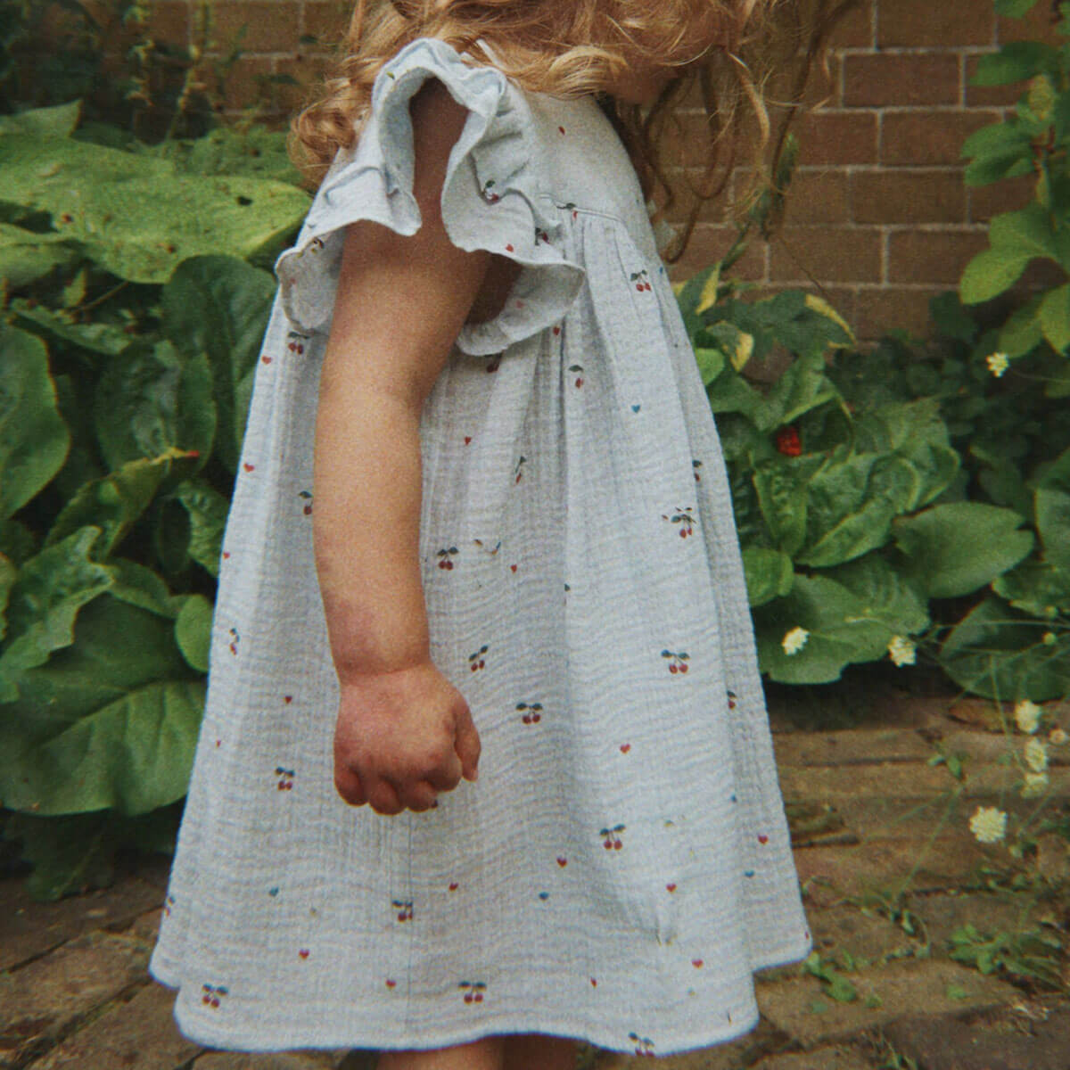 Coco Dress in Cherry Blue Coeur by Konges Sløjd