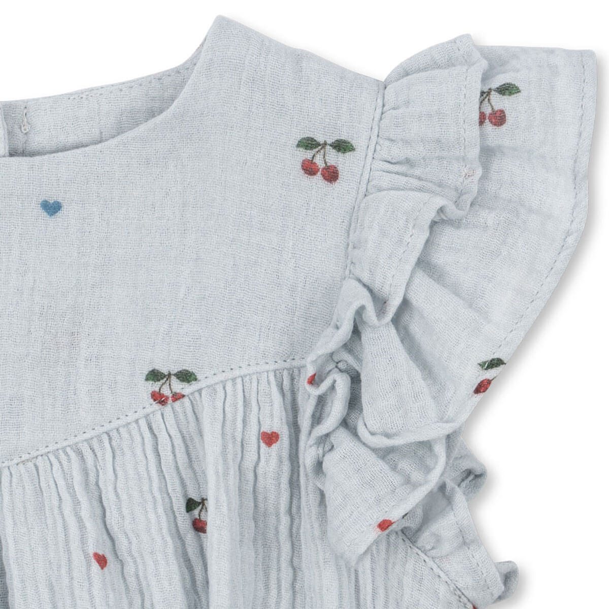 Coco Romper in Cherry Blue Coeur by Konges Sløjd