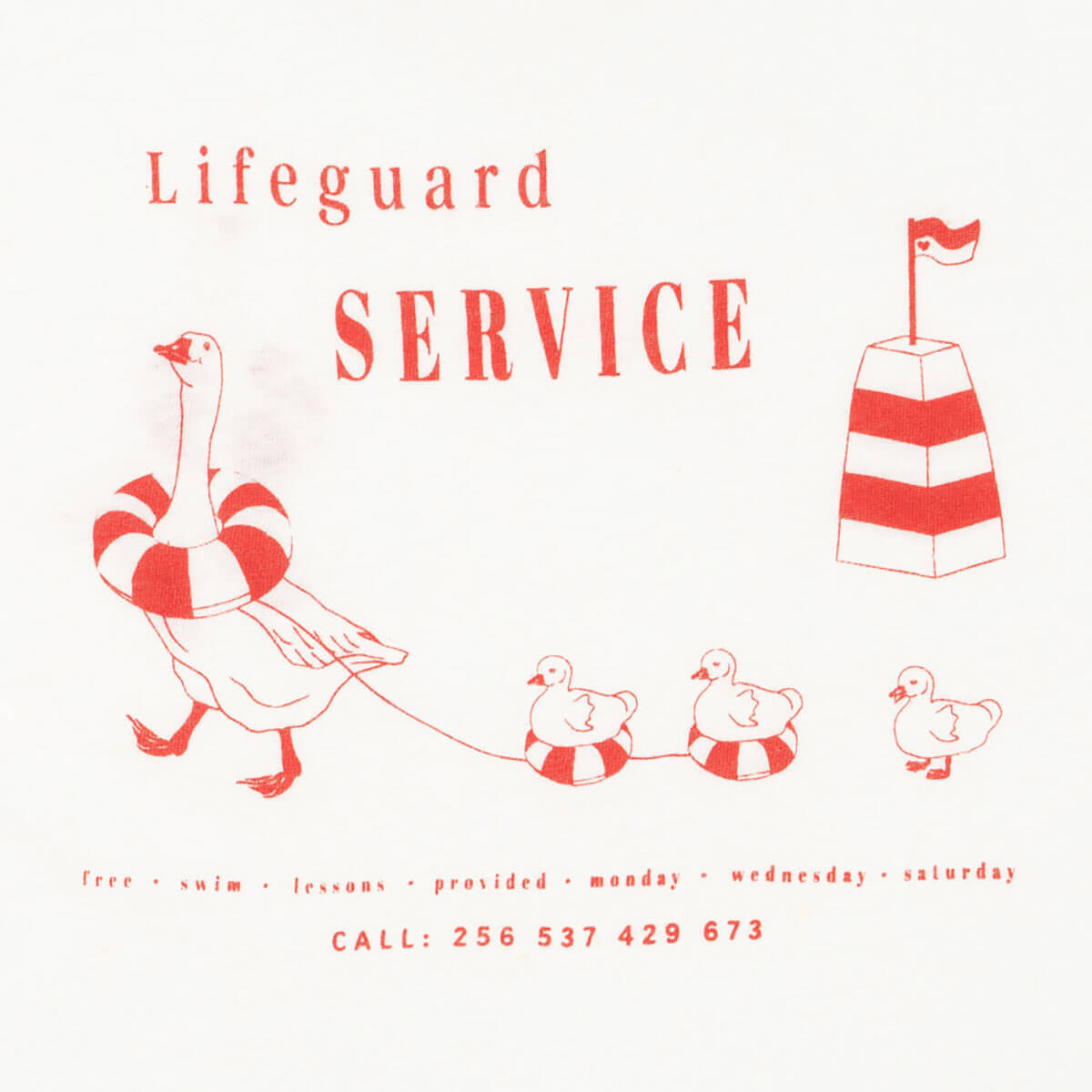 Era Tee in Off White / Lifeguard Service by Konges Sløjd