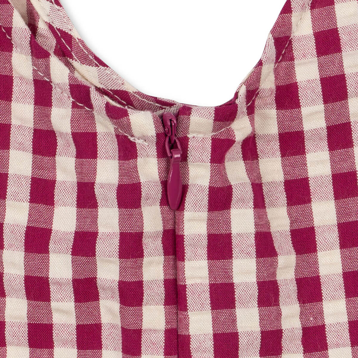Isotta Dress in Raspberry Check by Konges Sløjd