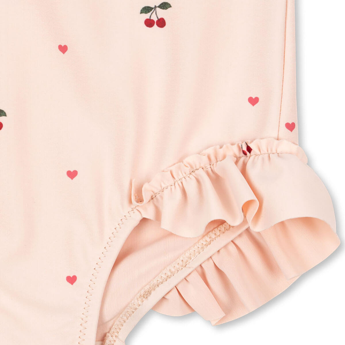 Merle Long Sleeve Swimsuit in Cherry Coeur Rose by Konges Sløjd