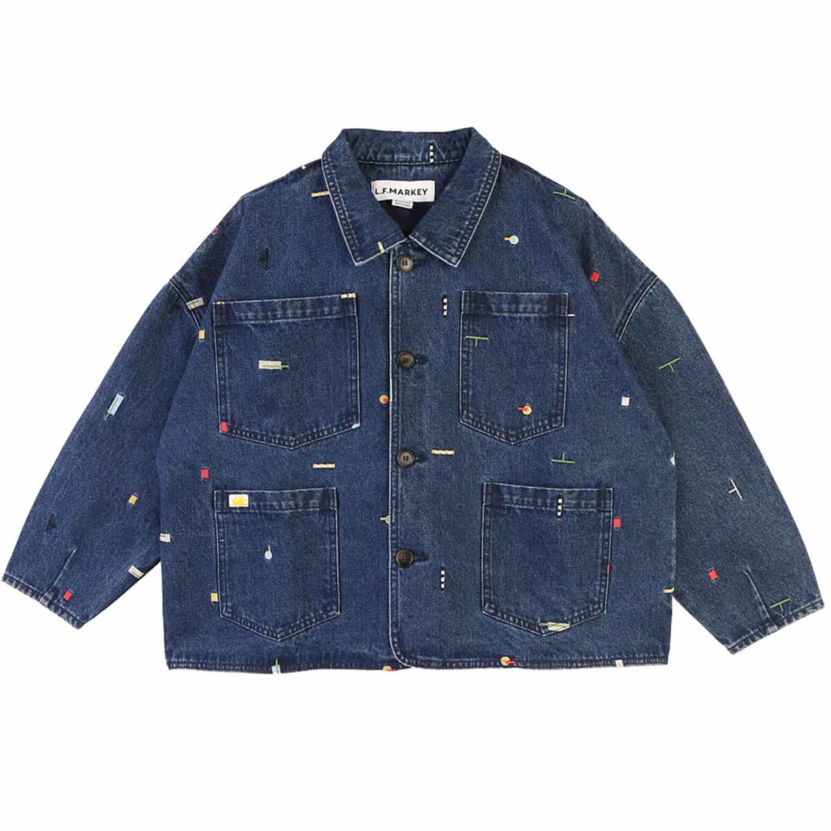 Carson Chore Coat in Puzzle Embroidery by L.F.Markey