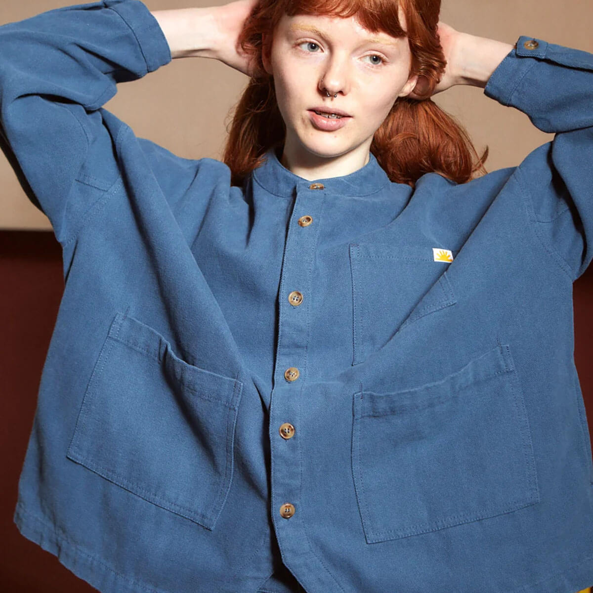 Oversized Chore Coat in Marine by L.F.Markey
