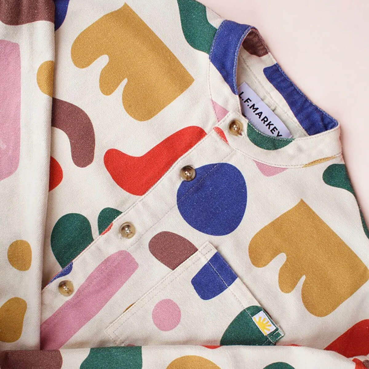 Oversized Chore Coat in Palette Print by L.F.Markey