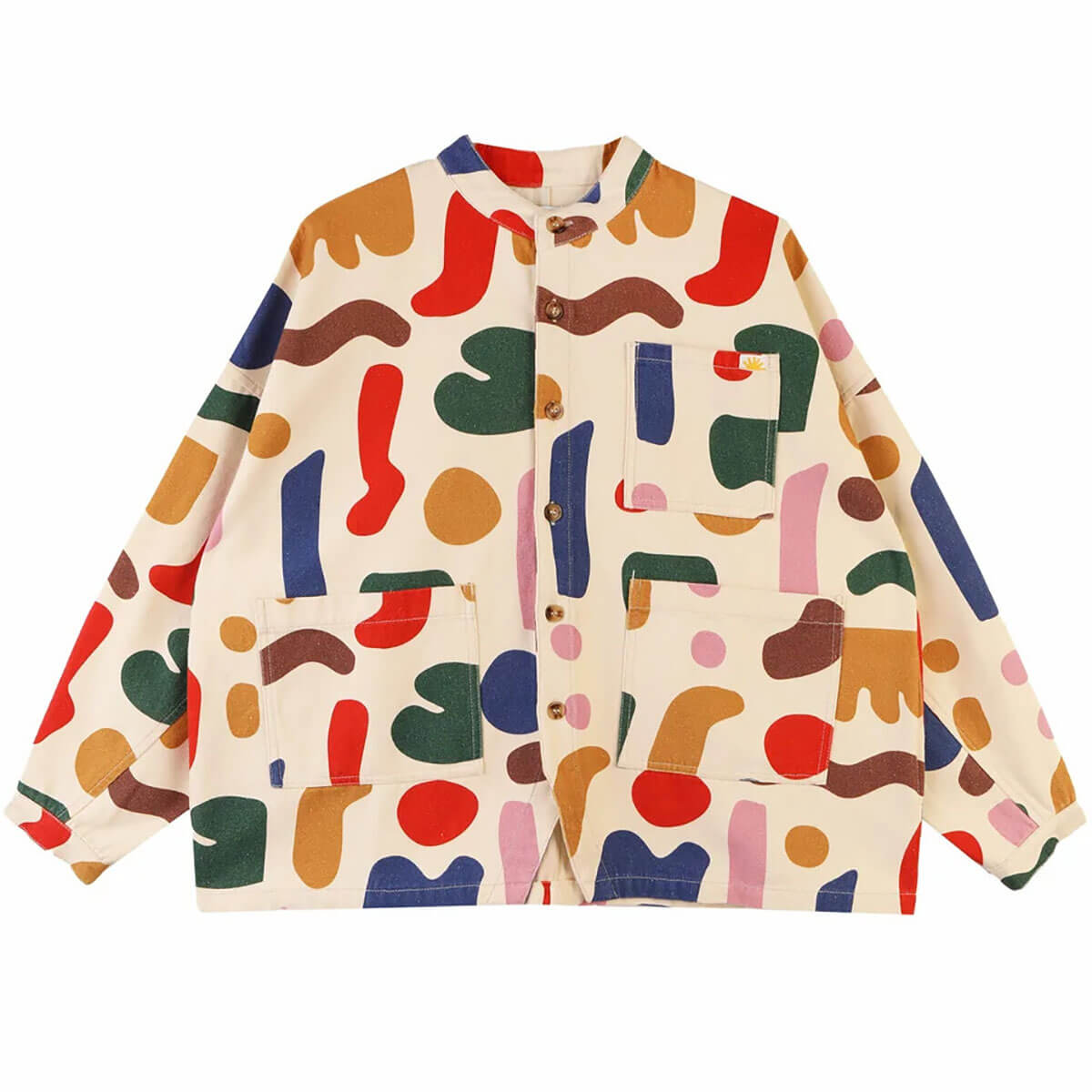 Oversized Chore Coat in Palette Print by L.F.Markey