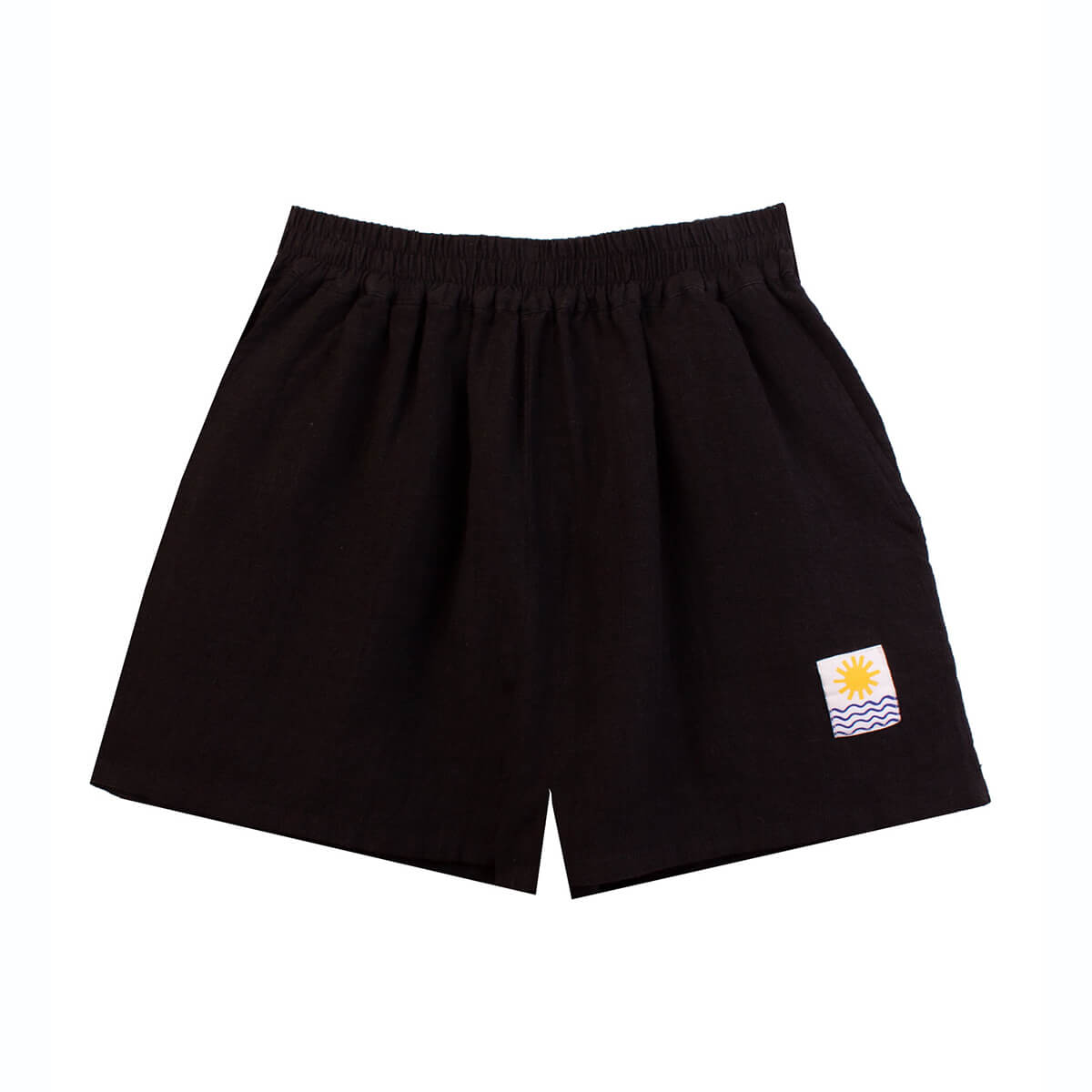 Basic Linen Shorts in Black by L.F.Markey