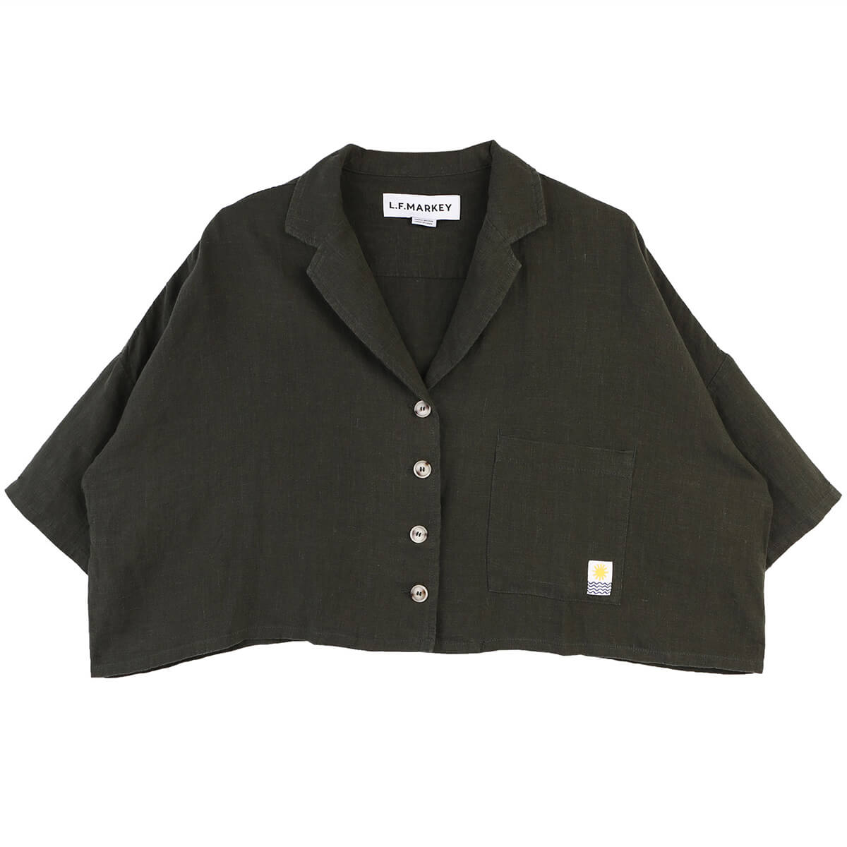Maxim Linen Shirt in Dark Forest by L.F.Markey
