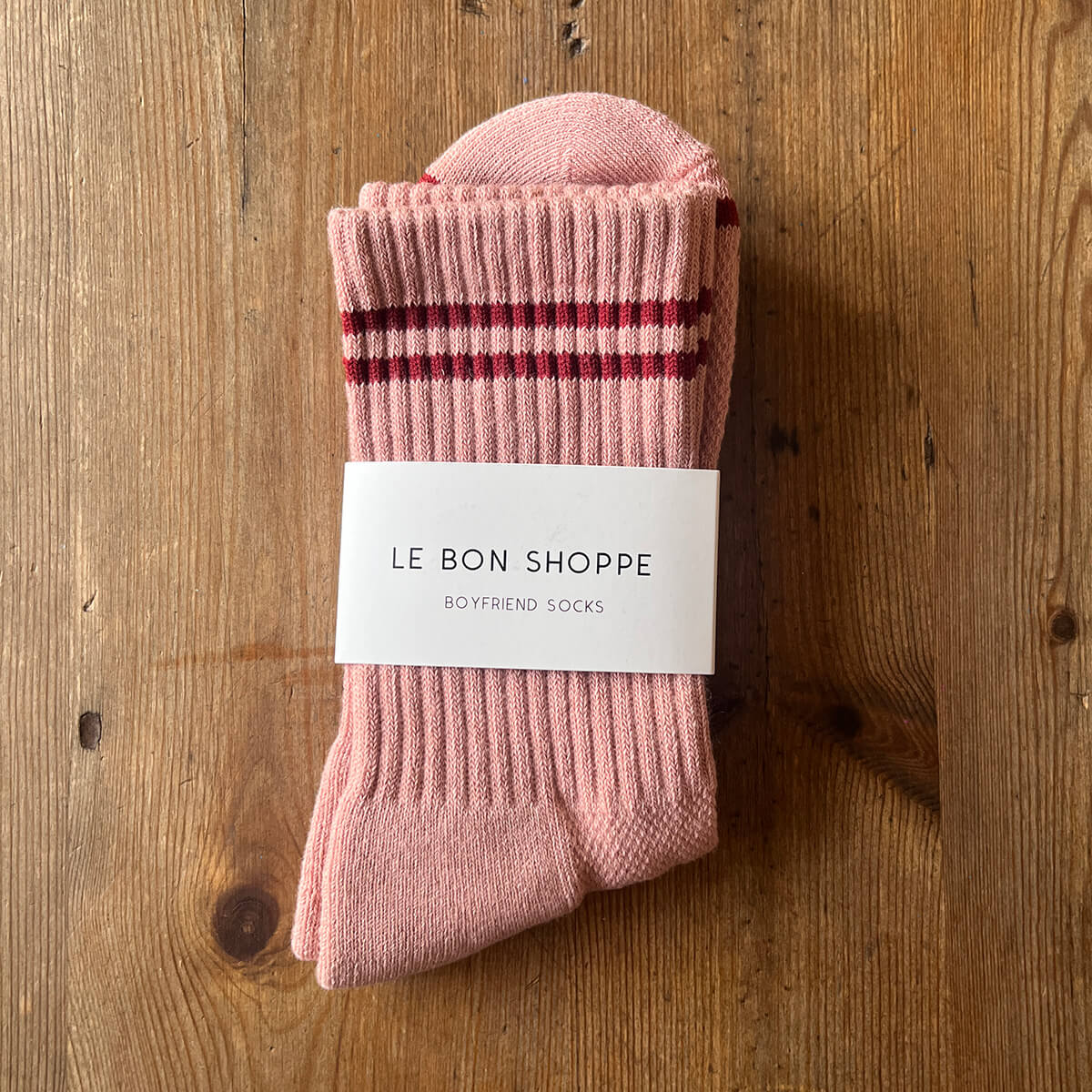 Boyfriend Adult Socks in Vintage Pink by Le Bon Shoppe