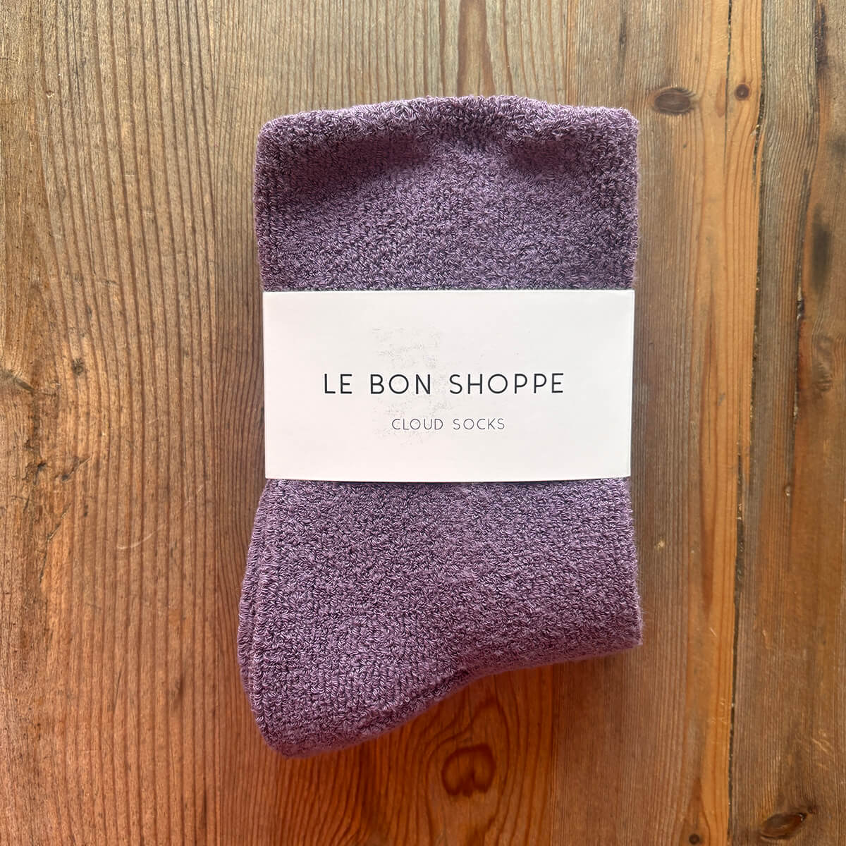 Cloud Adult Socks in Plum by Le Bon Shoppe