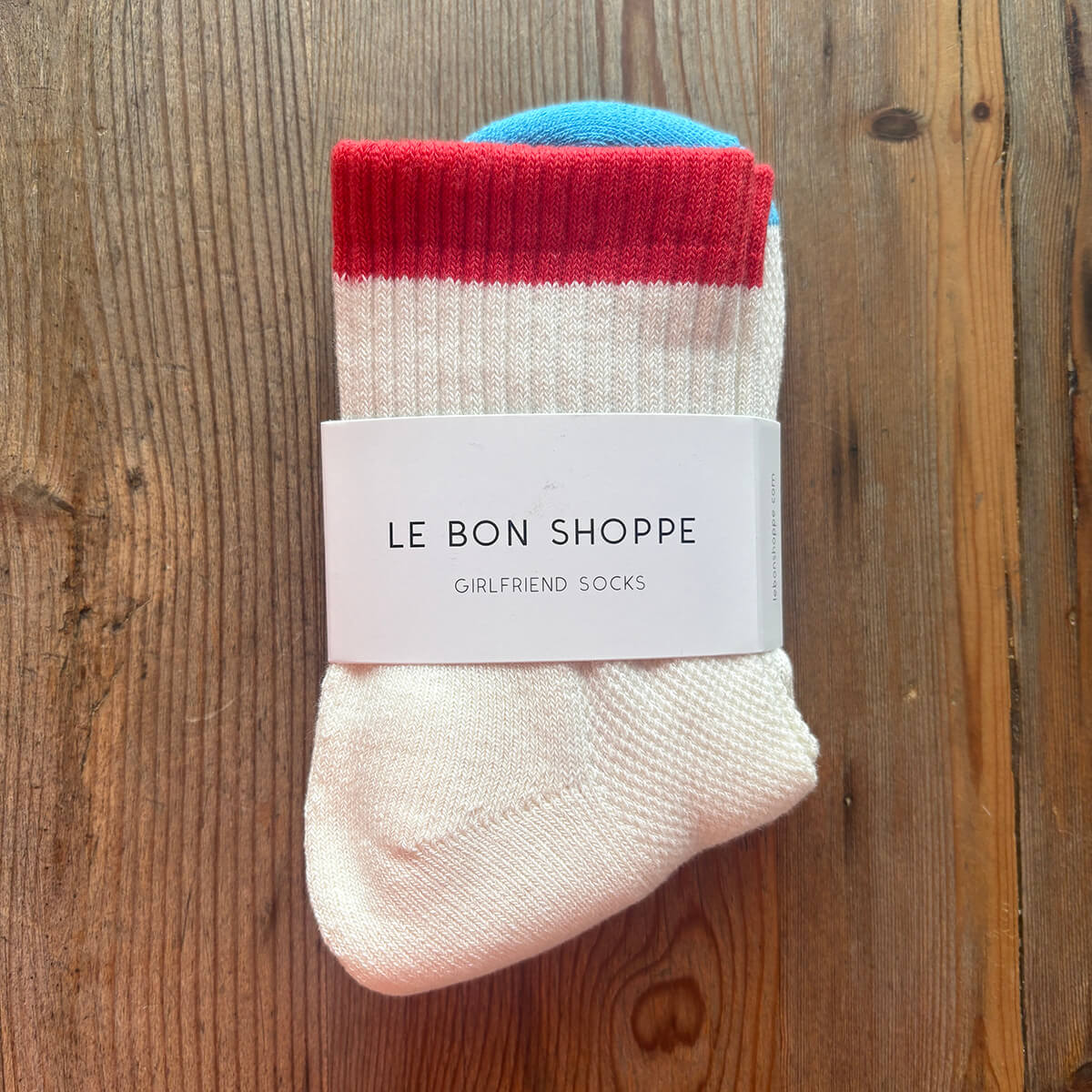 Colour Block Girlfriend Adult Socks in Blue Red by Le Bon Shoppe