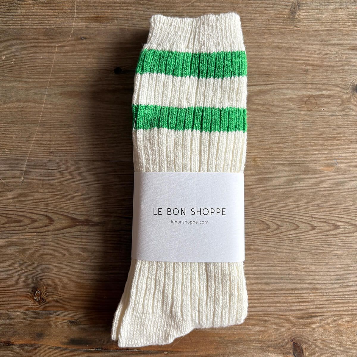 Cottage Varsity Adult Socks in Green Varsity by Le Bon Shoppe
