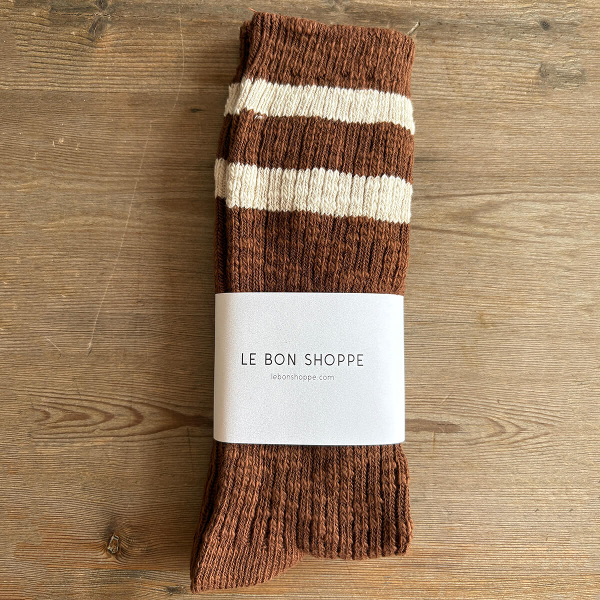 Cottage Varsity Adult Socks in Bear by Le Bon Shoppe