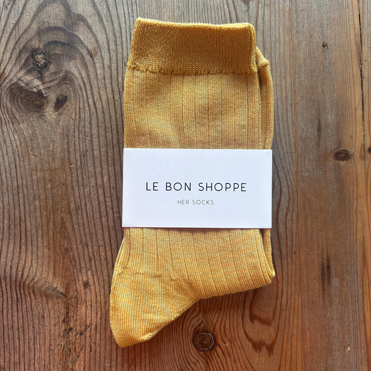 Her Adult Socks in Buttercup by Le Bon Shoppe