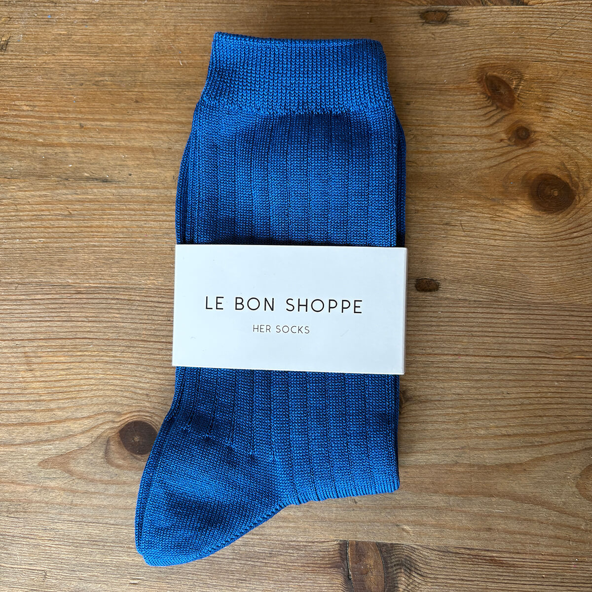Her Adult Socks in Cobalt by Le Bon Shoppe
