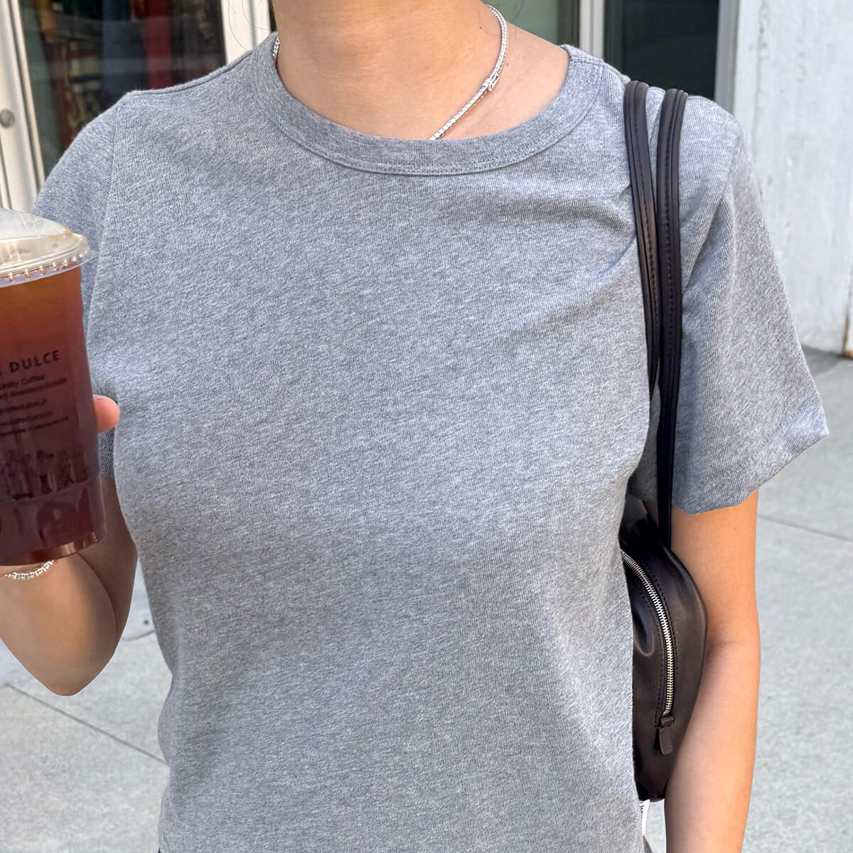 The Little Boy Tee in Melange Grey by Le Bon Shoppe