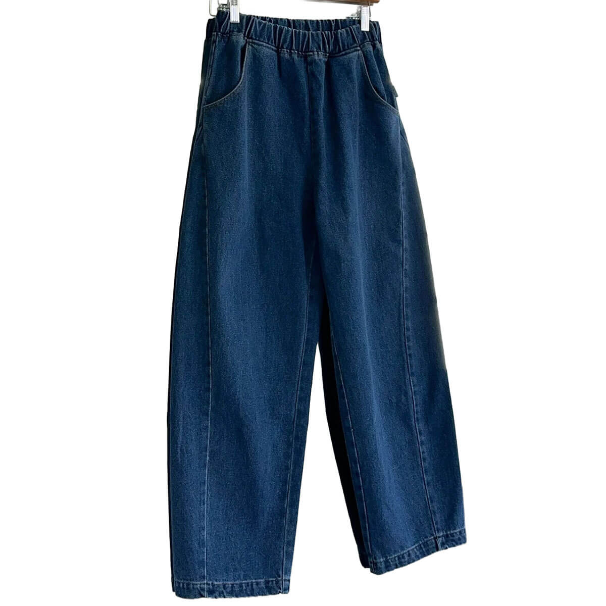 Long Arc Pants in Blue Denim by Le Bon Shoppe