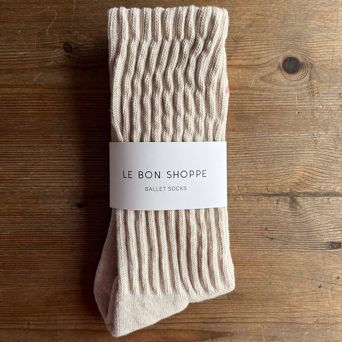 Ballet Adult Socks in Oatmeal by Le Bon Shoppe