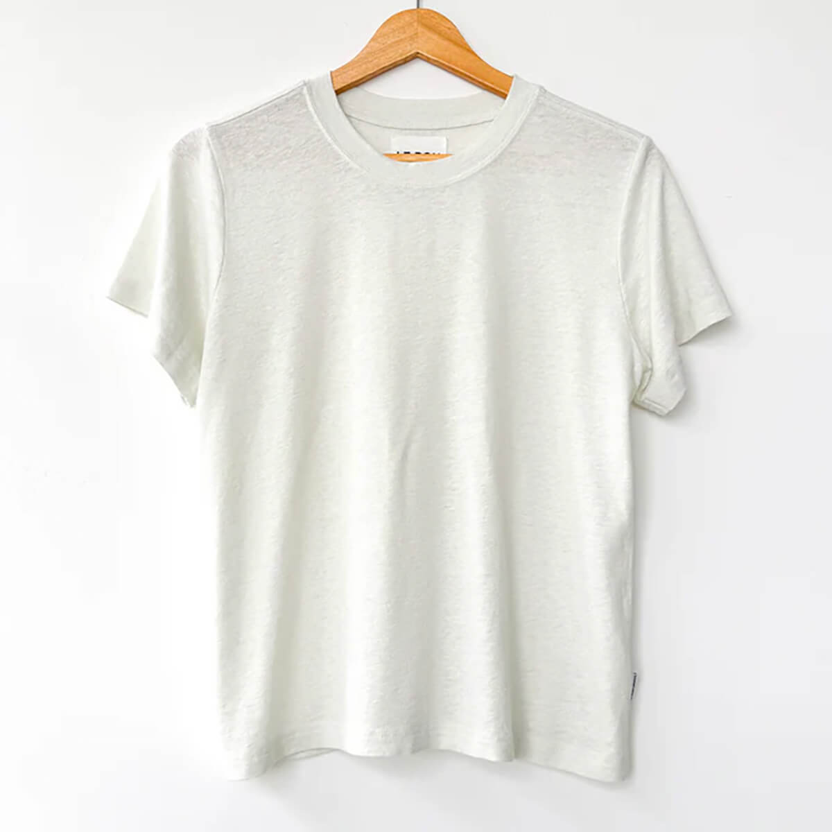 Bo Linen Blend Tee in Salt by Le Bon Shoppe