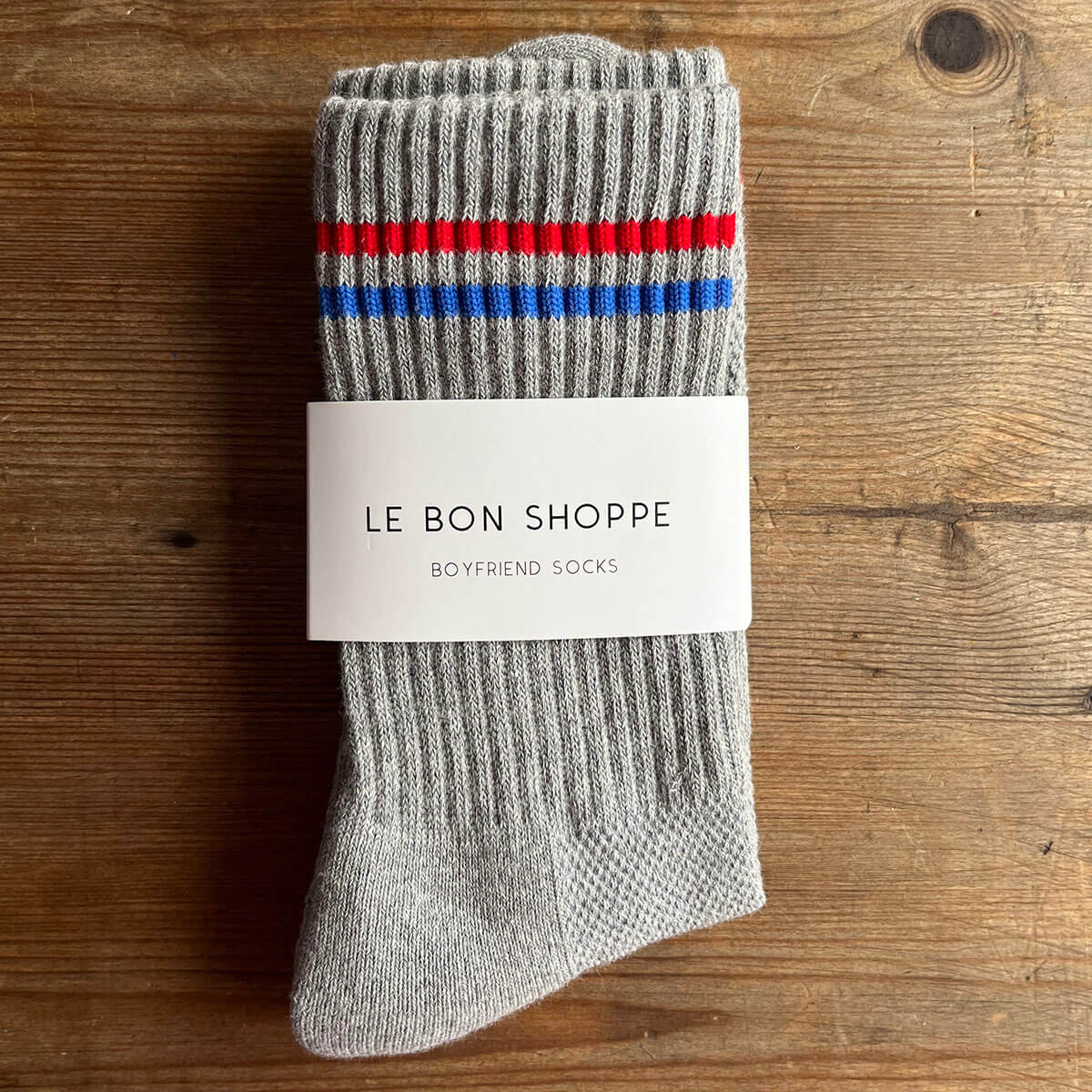 Boyfriend Adult Socks in True Grey by Le Bon Shoppe