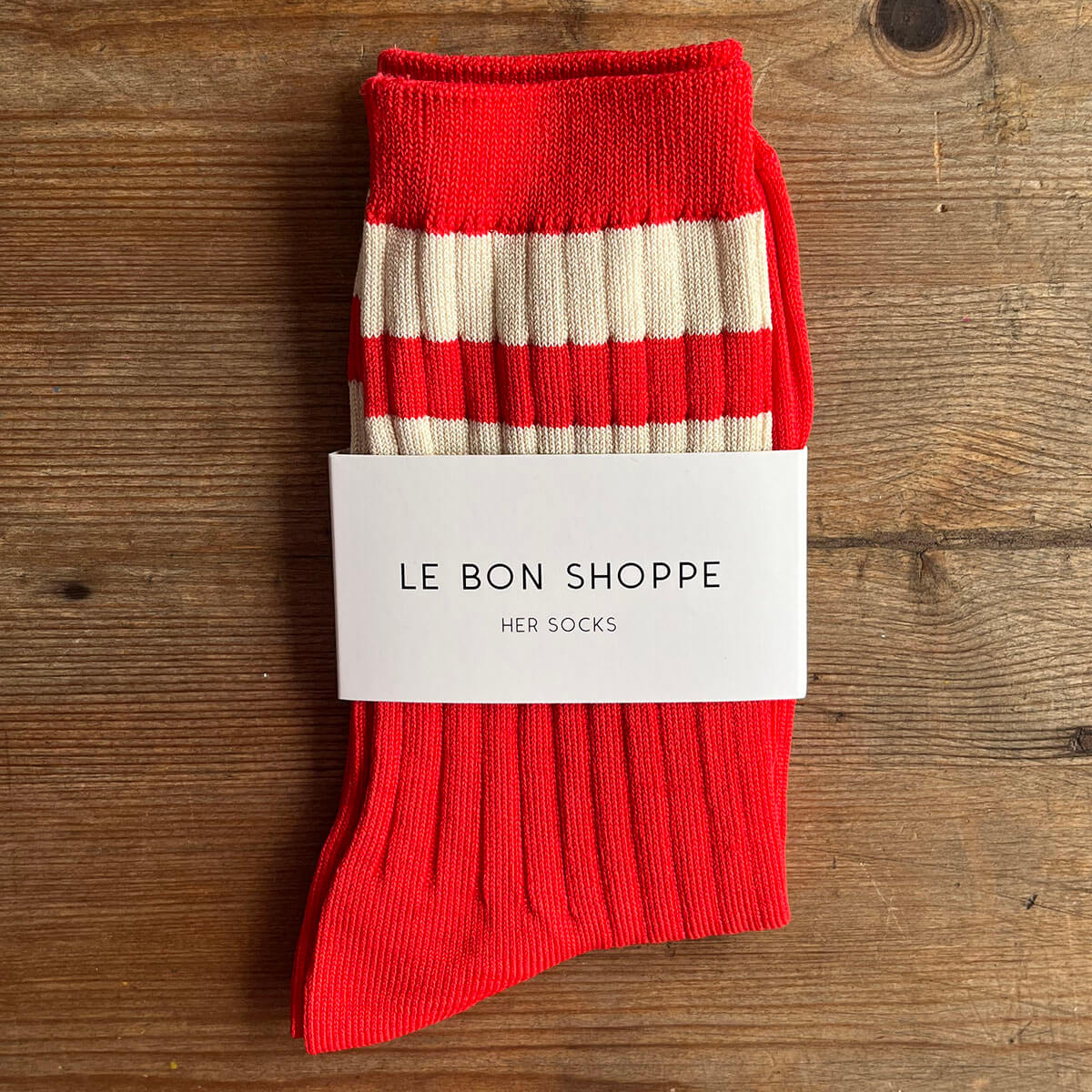 Her Varsity Adult Socks in Desire by Le Bon Shoppe