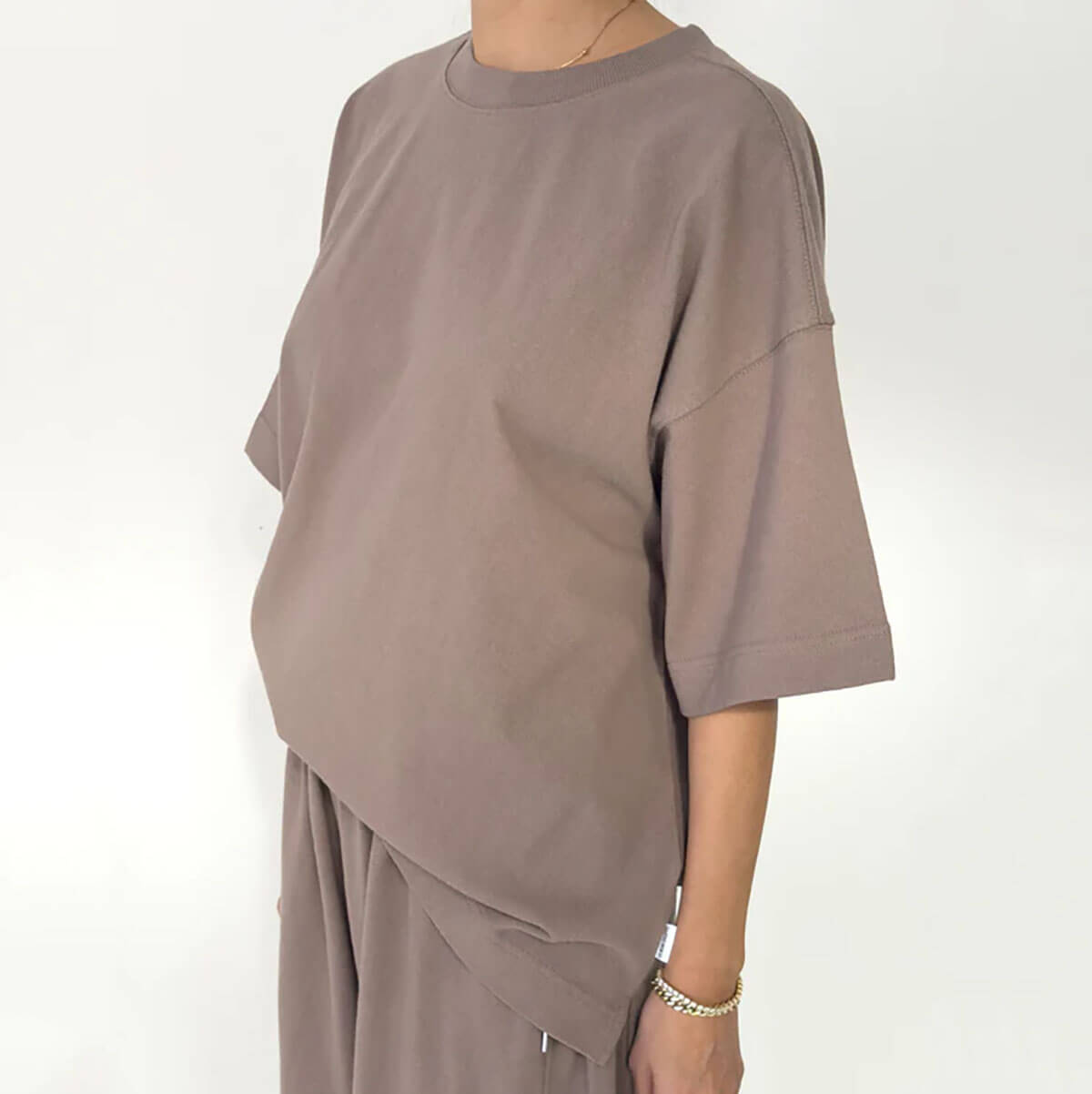 Jayden Tee in Mushroom by Le Bon Shoppe