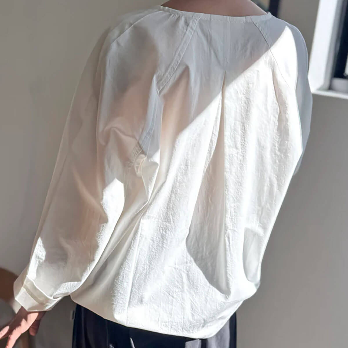 Julienne Long Sleeve Top in White by Le Bon Shoppe