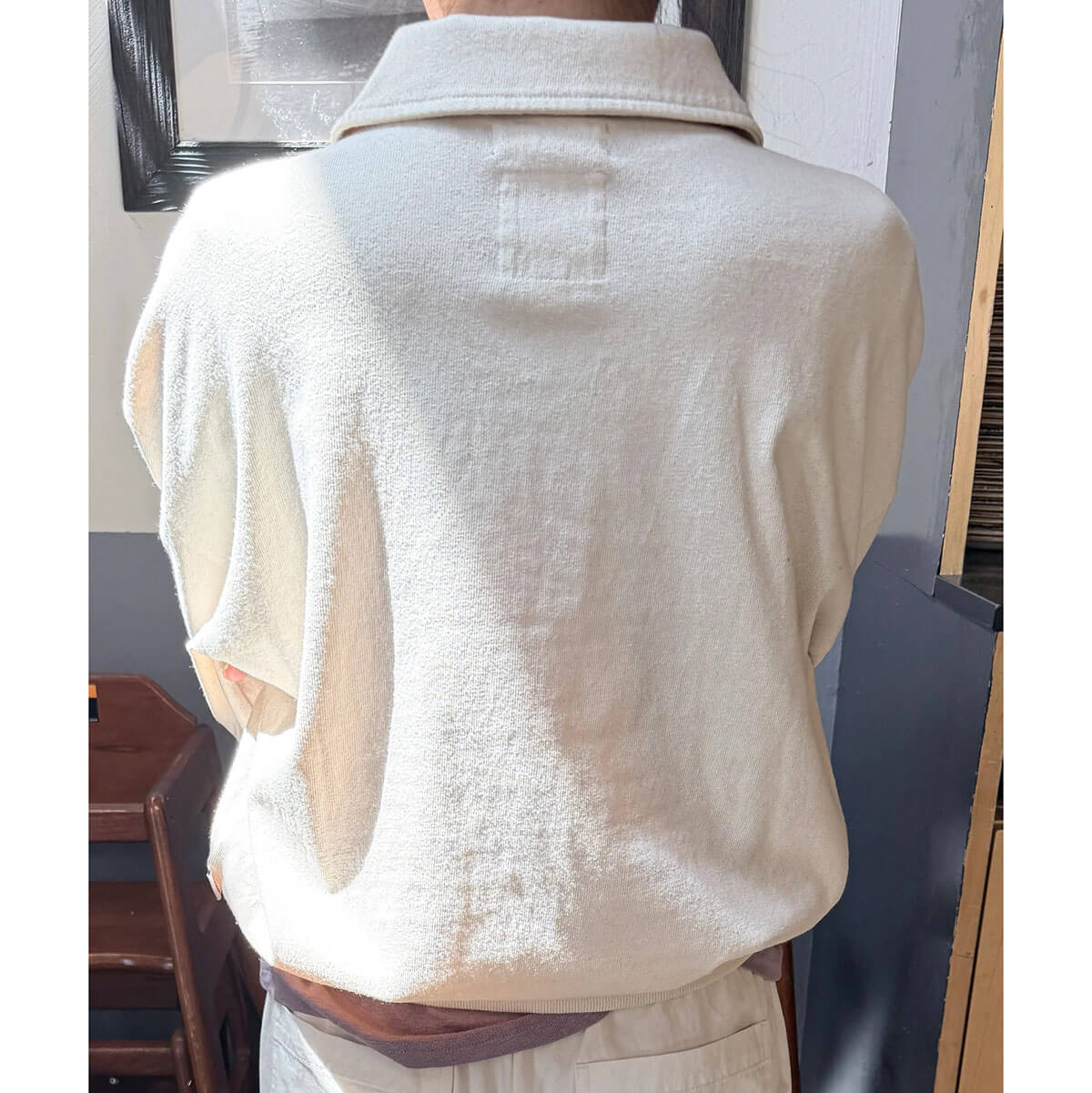 Polo Sweatshirt in Naturel by Le Bon Shoppe