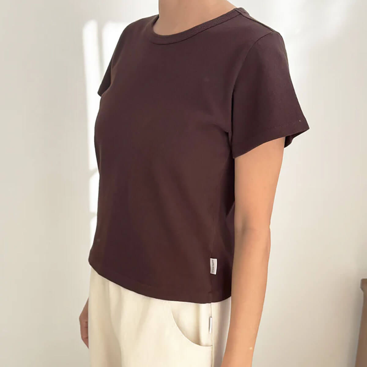 The Little Boy Tee in Dark Cacao by Le Bon Shoppe