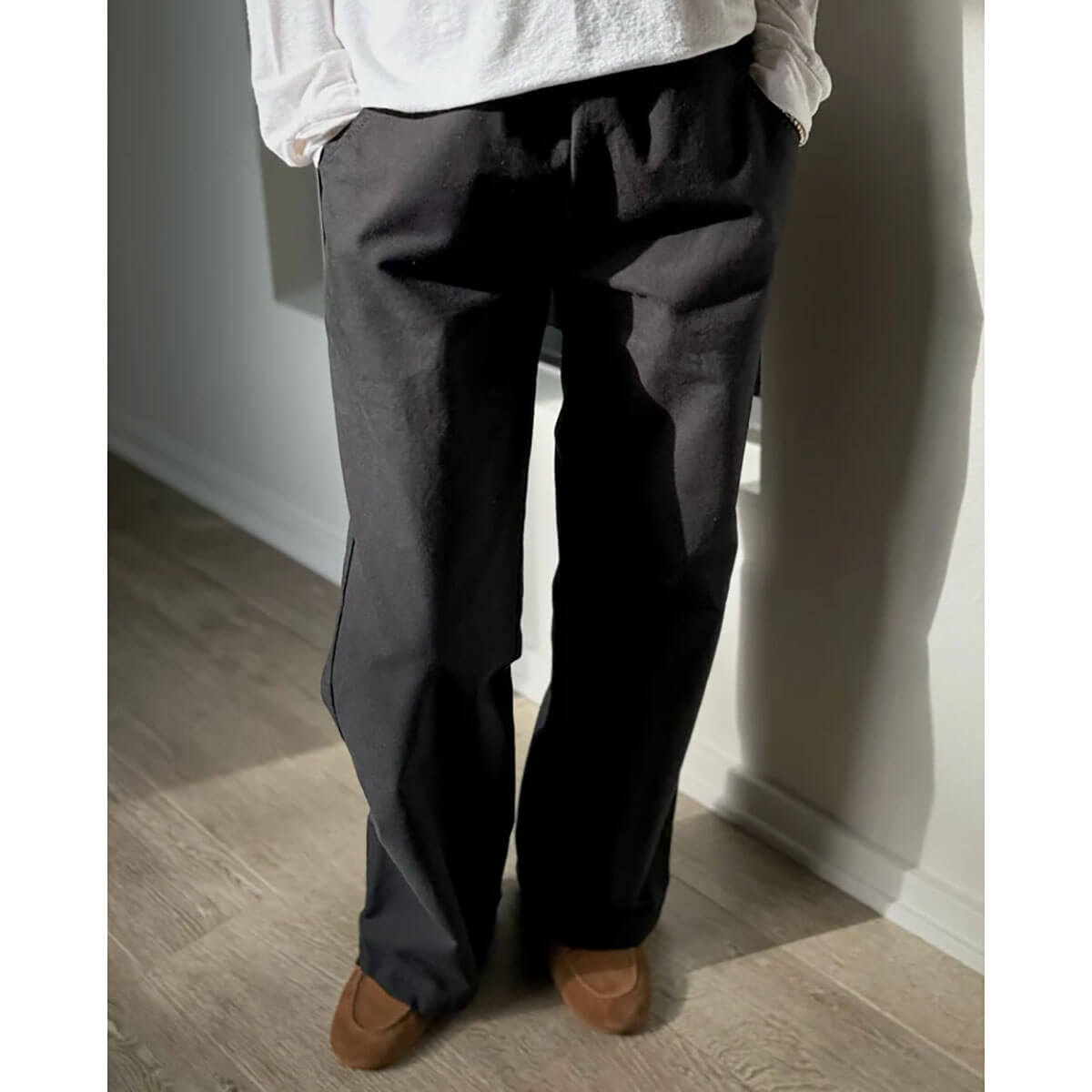 Work Pants in Black by Le Bon Shoppe
