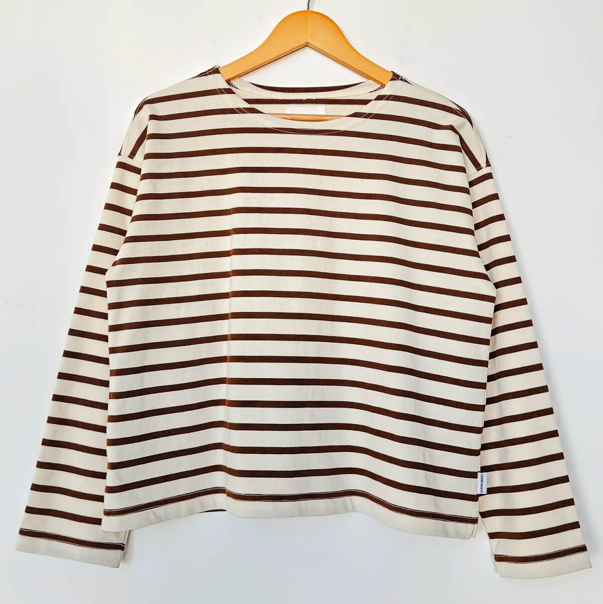 Sailor Top in Coffee Stripe by Le Bon Shoppe