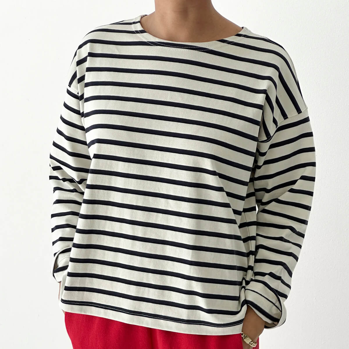 Sailor Top in Navy Stripe by Le Bon Shoppe